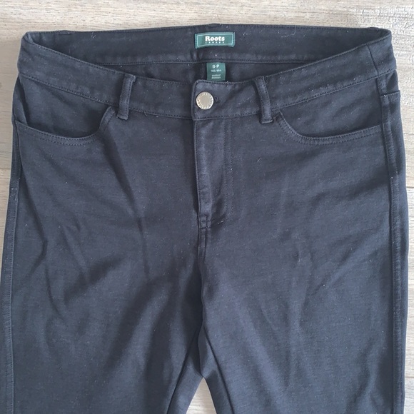 Roots Knit Stretch Black Pant Small - Picture 3 of 7